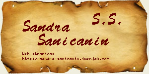 Sandra Saničanin vizit kartica